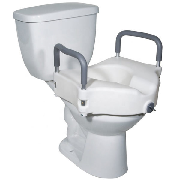 raised toilet seat with handles