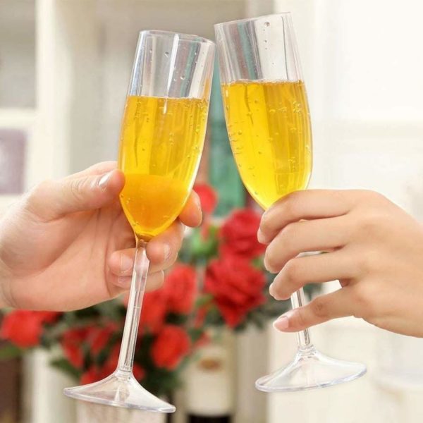 buy outdoor plastic champagne flutes